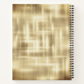 シックな金ゴールドブラウンドリッピンググリッターモノグラム ノートブック (裏面)