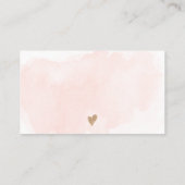 シックな金ゴールドブラシフォントピンクブラシの順序あなた 名刺 (裏面)