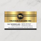 シックな金ゴールドブラックレイヤートッカー 名刺 (正面)