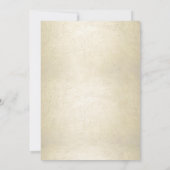 シックな金ゴールドブルゴーニュバラウォーターカラーフローラ結婚ズ 招待状 (裏面)