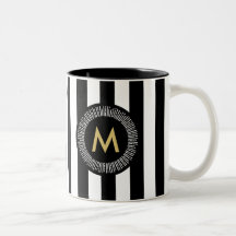 シックな金ゴールドホイルの効果ブラシストロークコーヒー・マグ