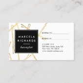 シックな金ゴールドボビーピンヘアサロングレー紹介カード 紹介カード (裏面)