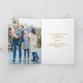 シックな金ゴールドメリークリスマスハッピーニューイヤーコラージュ シーズンカード (内部)