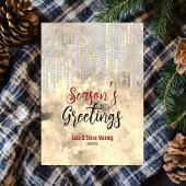 シックな金ゴールドラインストーンはクリスマスの新年をドリップ