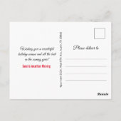 シックな金ゴールドラインストーンはクリスマスの新年をドリップ ポストカード (裏面)