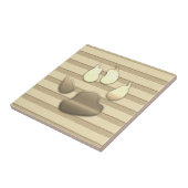 シックな金ゴールドルックルドッグペット タイル (側面)