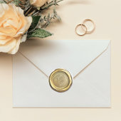 シックな金ゴールドヴィンテージイニシャルカスタムウェディングの好意 ラウンドシール