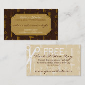 シックな金ゴールド及びココヤシの毛及び美しいのクーポンの割引 割引カード (正面/裏面)