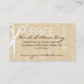 シックな金ゴールド及びココヤシの毛及び美しいのクーポンの割引 割引カード (裏面)