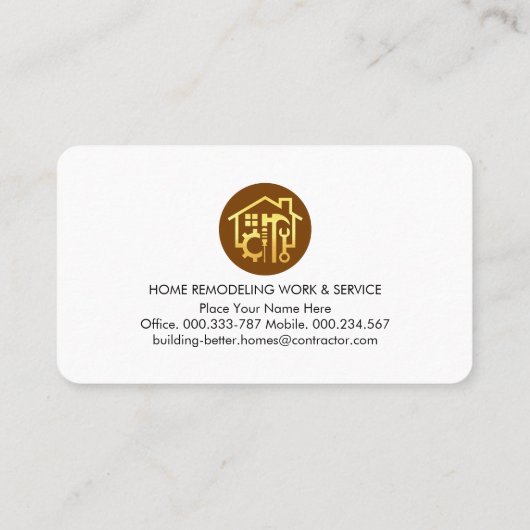 シックな金ゴールド手作り縁ど用具 名刺 (裏面)