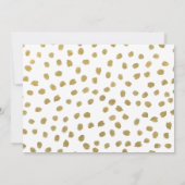 シックな金ゴールド手書きの%PIPE%の写真の保存日付 セーブザデート (裏面)