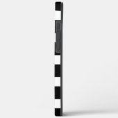 シックな金ゴールド水玉模様と白黒ストライプ付き Case-Mate iPhoneケース (裏面 / 左)