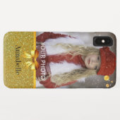 シックな金ゴールド水玉模様、ゴールデンリボン Case-Mate iPhoneケース (裏面(横))