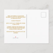 シックな金ゴールド獣医学校の写真卒業 案内ポストカード (裏面)