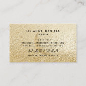 シックな金ゴールド神秘的なムーンフェイズブラック 名刺 (裏面)