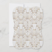 シックな金ゴールド素晴らしギャツビーホワイト1920s新年パーティー 招待状 (裏面)