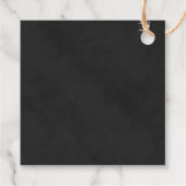 シックな金ゴールド結婚イミテーションのメッセージカード フェイバータグ (裏面)