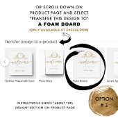 シックな金ゴールド結婚モノグラムの歓迎サイン ポスター