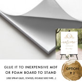 シックな金ゴールド結婚モノグラムの歓迎サイン ポスター