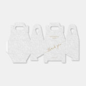 シックな金ゴールド結婚書道の感謝 フェイバーボックス (折り畳みなし)