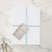 シックな金ゴールド雪、ボールクリスマス ギフトタグ (より糸付き)