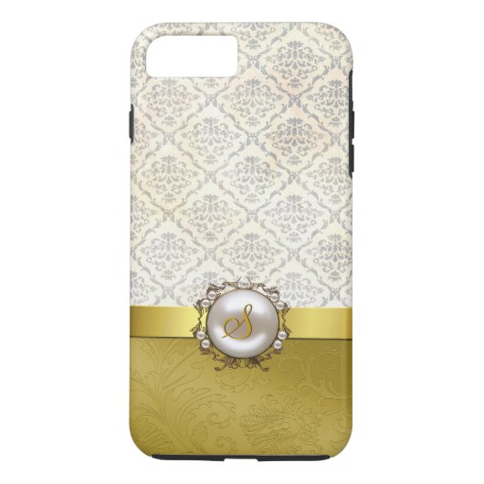 シックな金ゴールド&アンティークダマスクiPhone 7プラスケース Case-Mate iPhoneケース (裏面)