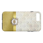 シックな金ゴールド&アンティークダマスクiPhone 7プラスケース Case-Mate iPhoneケース (裏面(横))