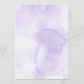 シックな金ゴールド&ウォーターカラーラベンダーフローラ結婚ズ メニュー (裏面)