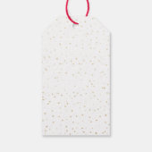 シックな金ゴールド&ホワイトジョイクリスマスホリデー ギフトタグ (裏面)