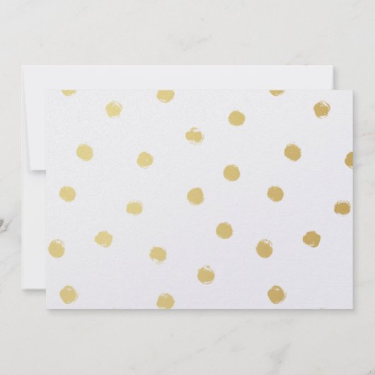 シックな金ゴールド「私が愛した最初の人に」 招待状 (裏面)