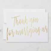 シックな金ゴールド「私たちを魅了してくれてありがとう」 サンキューカード (正面)