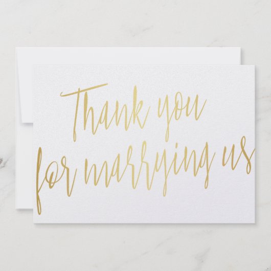 シックな金ゴールド「私たちを魅了してくれてありがとう」 サンキューカード (正面)
