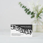 シックな金融番号波形 名刺 (スタンド正面)