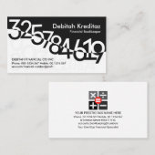 シックな金融番号波形 名刺 (正面/裏面)