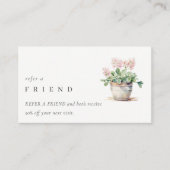 シックな鉢植えのフローラハウスプラントは友人を参照 名刺 (正面)