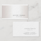 シックな銀製の一見のモダンのお洒落なデザインの贅沢のサロン 名刺 (正面/裏面)