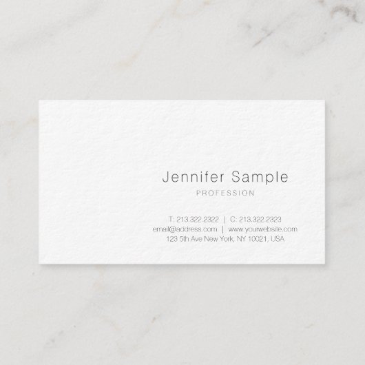 シックな銀製の一見のモダンのお洒落なデザインの贅沢のサロン 名刺 (裏面)