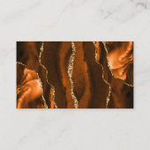 シックな錆び金ゴールドアゲートグリーン結婚ズエスコート プレイスカード (裏面)