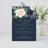 シックな開花 |ダークネイビーと赤面ゲスト詳細 エンクロージャーカード (スタンド正面)