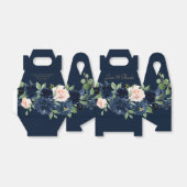 シックな開花 | Dark Romantic Navy Blueと赤面 フェイバーボックス (折り畳みなし)