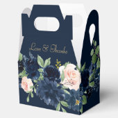 シックな開花 | Dark Romantic Navy Blueと赤面 フェイバーボックス (オープン)