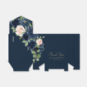 シックな開花 | Dark Romantic Navy Blueと赤面 フェイバーボックス (折り畳みなし)