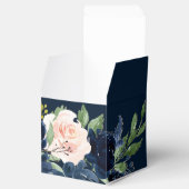 シックな開花 | Dark Romantic Navy Blueと赤面 フェイバーボックス (オープン)