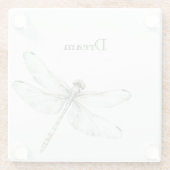 シックな青いトンハエの夢 ガラスコースター (裏面)