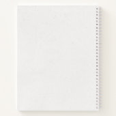 シックな青い蝶の書道モノグラム ノートブック (裏面)