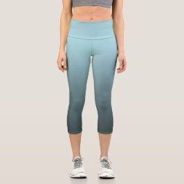 シックな青と黒のシェードソフトグラデーショングラデーション カプリレギンス