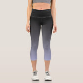 シックな青と黒のソフトグラデーショングラデーション カプリレギンス (正面)