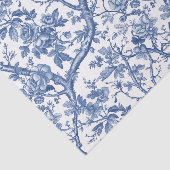 シックな青のブランチフローラフランスのヴィンテージの分離 薄葉紙 (詳細)