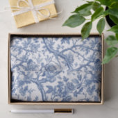 シックな青のブランチフローラフランスのヴィンテージの分離 薄葉紙 (ギフト)