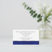 シックな青の宝石で飾られたスノーフレーク結婚のエンクロージャカード エンクロージャーカード (スタンド正面)